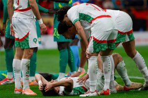 إصابة نايل العيناوي الدامية تهز نهائي كأس أمم إفريقيا 2025 بين المغرب والسنغال